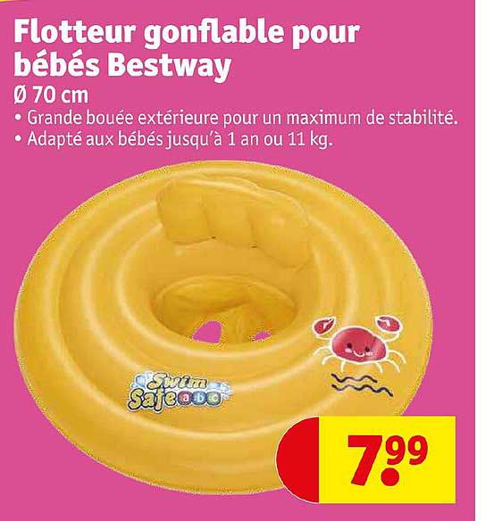 flotteur gonflable pour bébés bestway