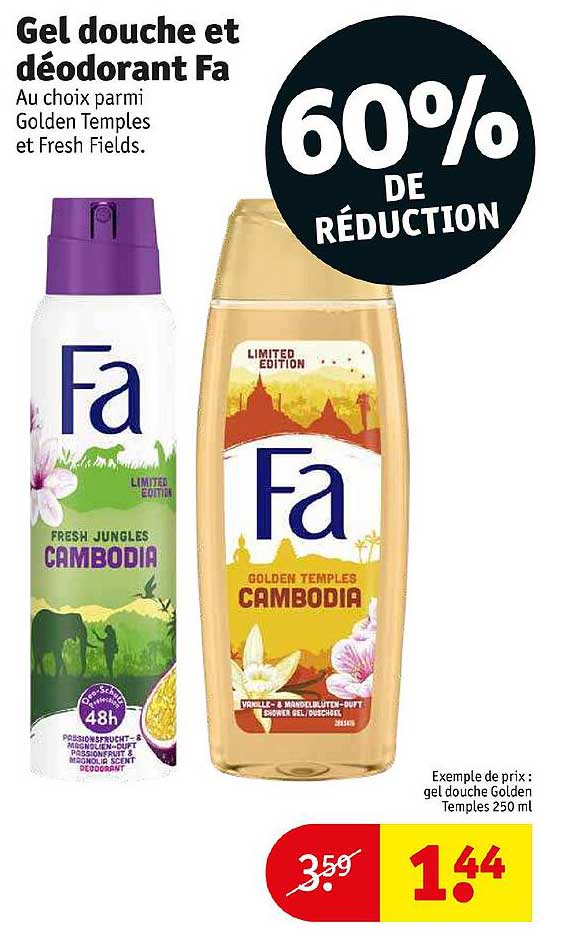 Gel Douche Et Déodorant Fa