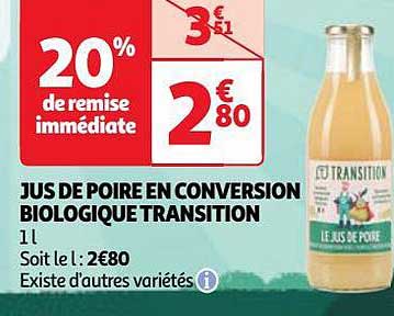 Jus De Poire En Conversion Biologique Transition