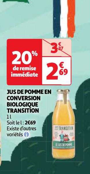 jus de pomme en conversion biologique transition