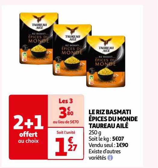 Le Riz Basmati épices Du Monde Taureau Ailé