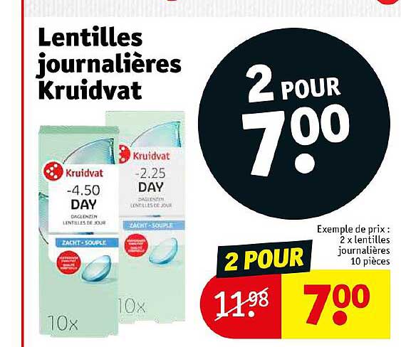 lentilles journalières kruidvat