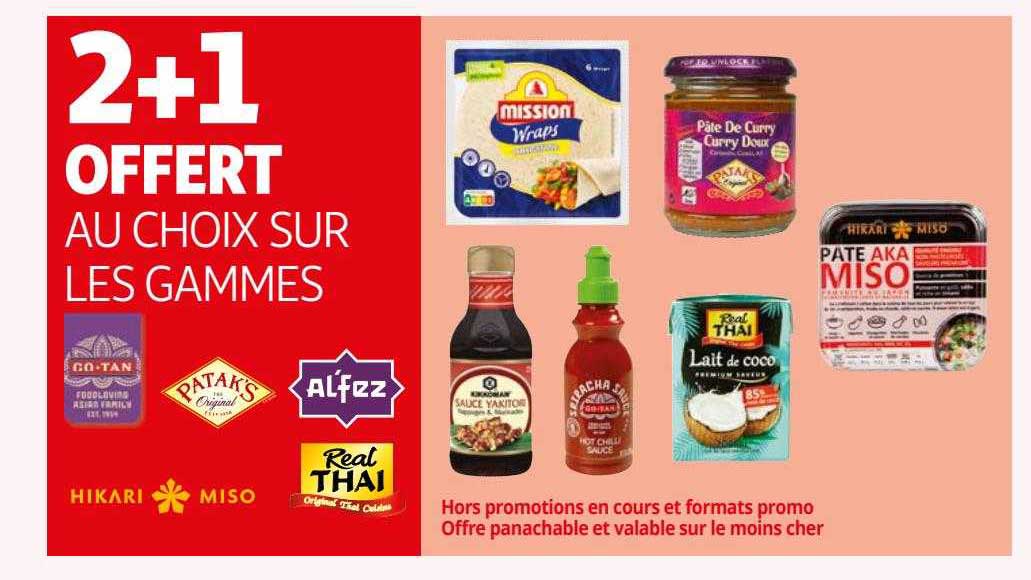 les gammes go-tan, patak's, alfez, real thai, hikari miso