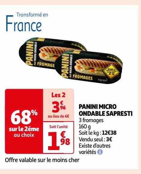 panini micro ondable sapresti