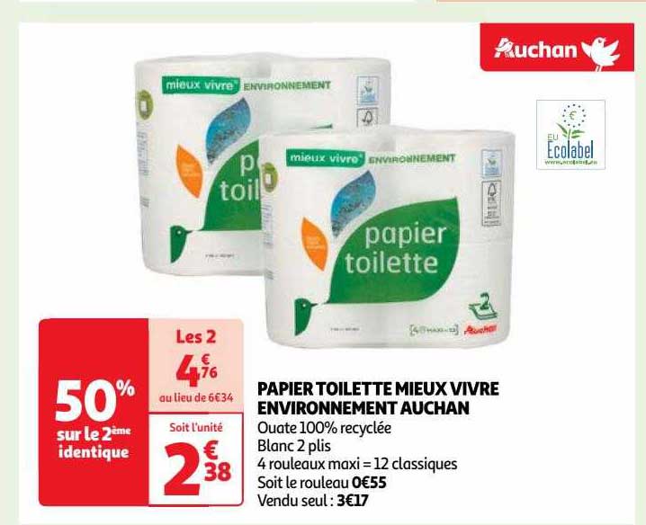 papier toilette mieux vivre environnement auchan
