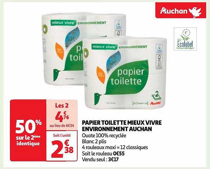 papier toilette mieux vivre environnement auchan
