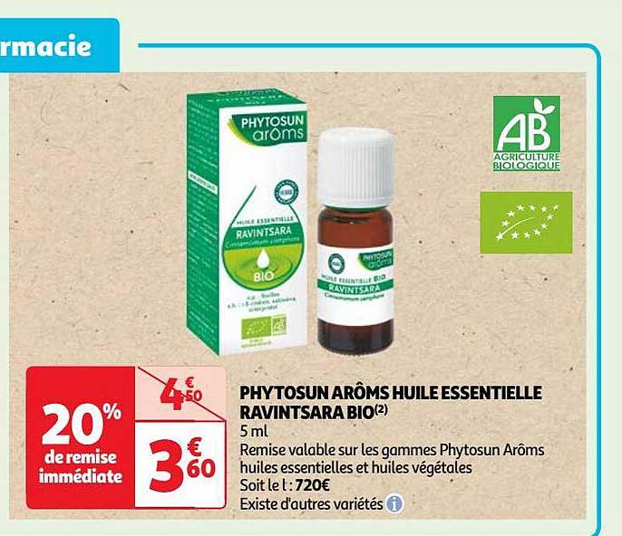 phytosun arôms huile essentielle ravintsara bio