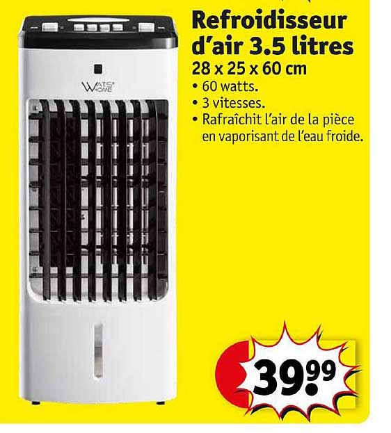 refroidisseur d'air 3.5 litres watshome