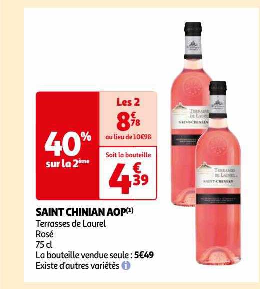 saint chinian aop terrasses de laurel rosé