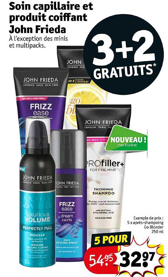 soin capillaire et produit coiffant john frieda