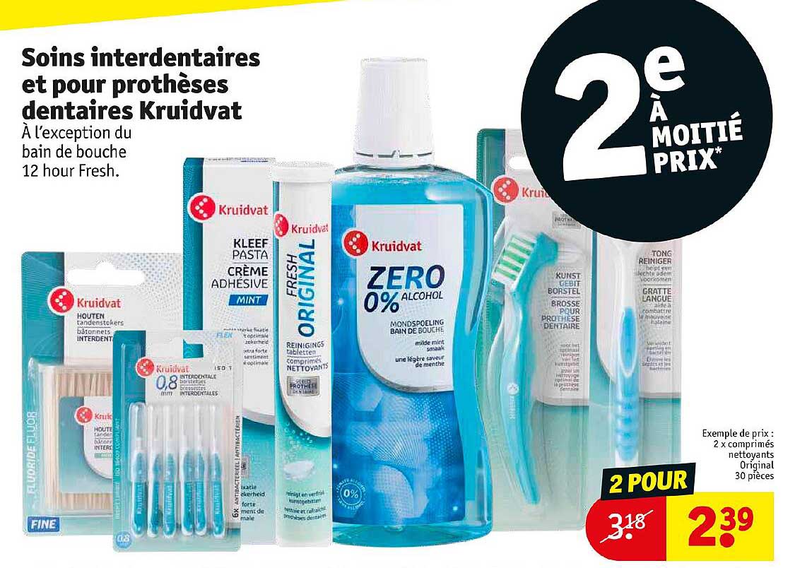 soins interdentaires et pour prothèses dentaires kruidvat