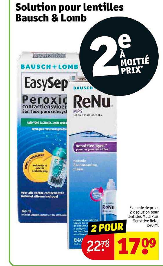 solution pour lentilles bausch & lomb
