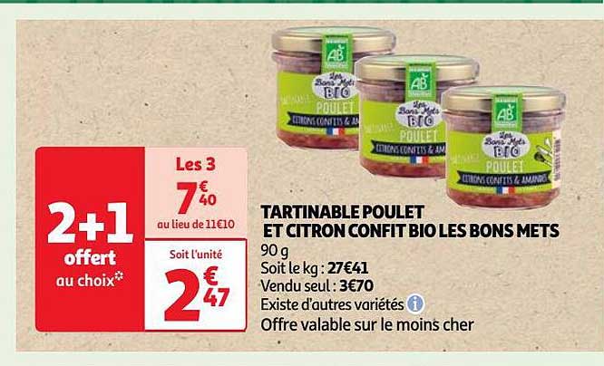 tartinable poulet et citron confit bio les bons mets