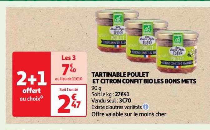 tartinable poulet et citron confit bio les bons mets