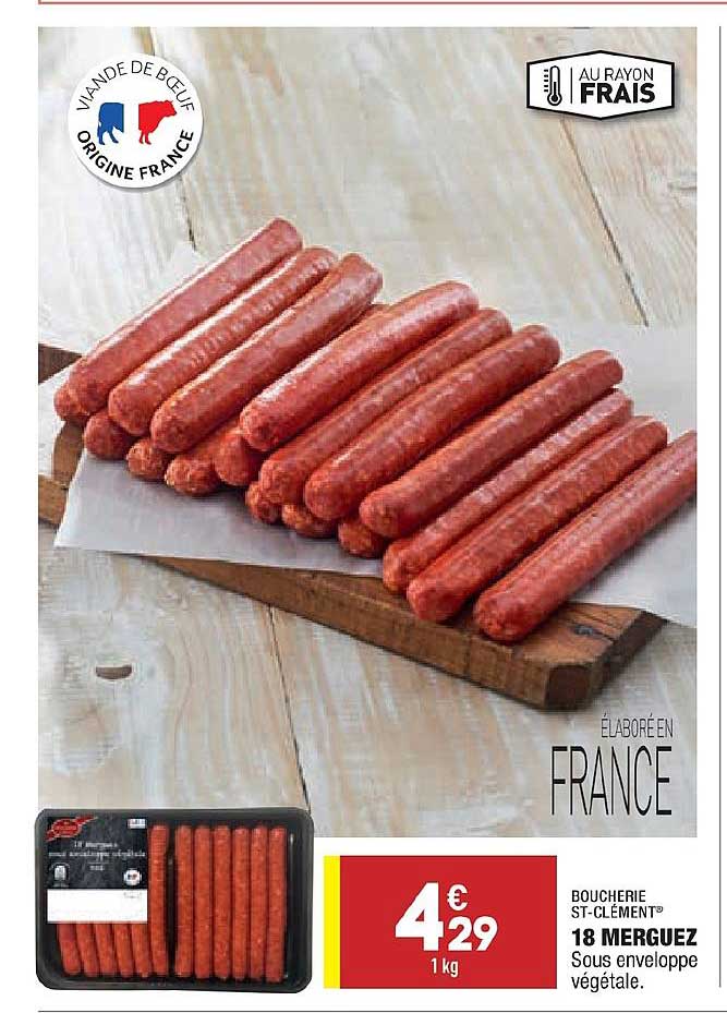 18 Merguez Boucherie St Clément