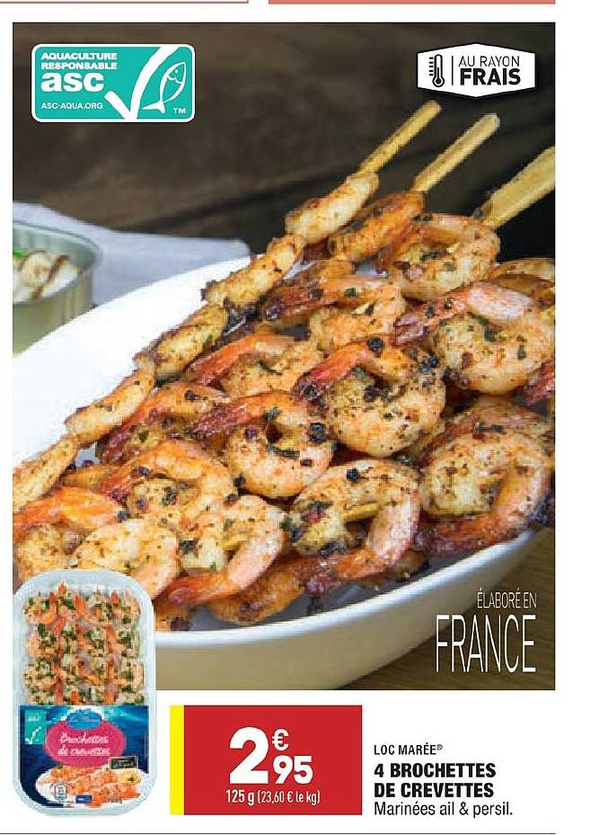 4 Brochettes De Crevettes Loc Marée