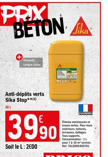anti dépôts verts sika stop