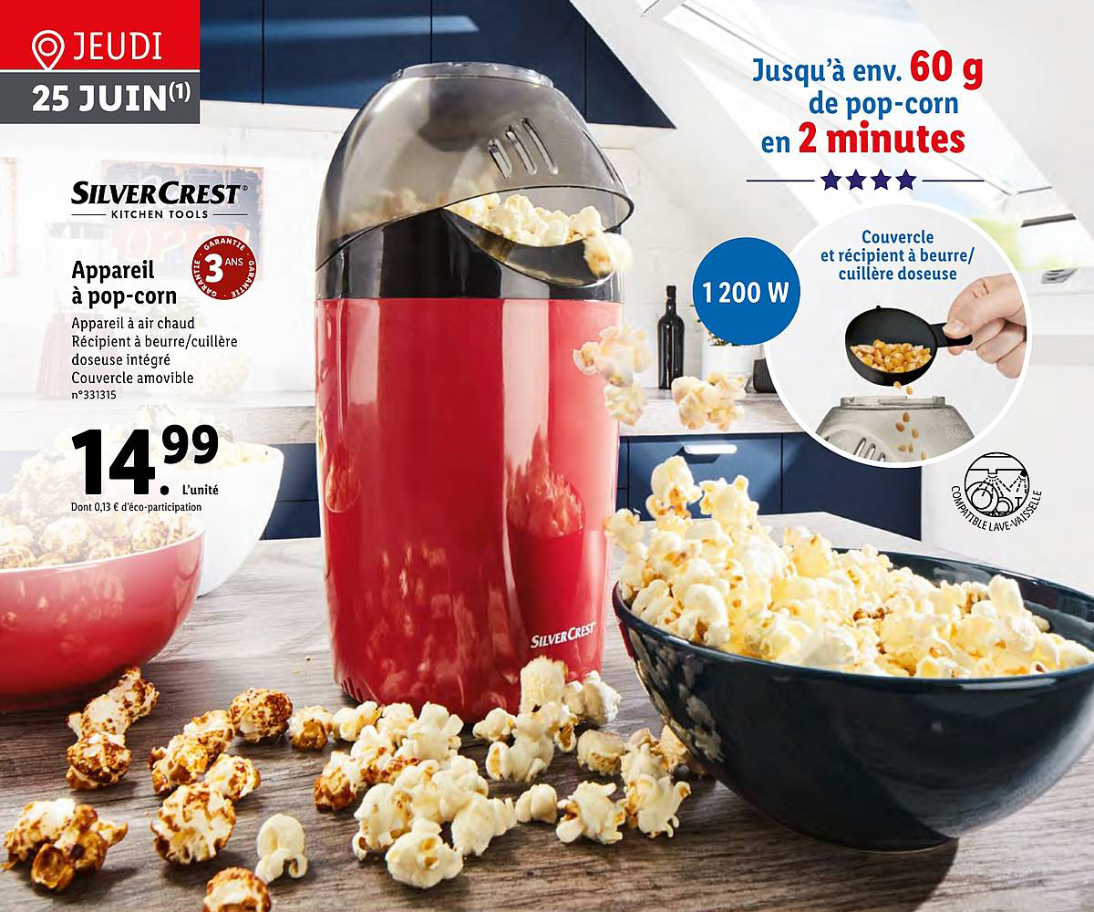 appareil à pop corn silver crest