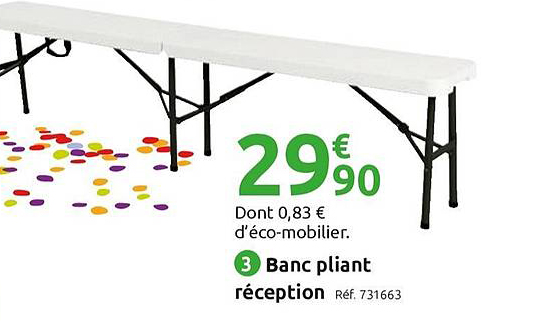 Banc Pliant Réception