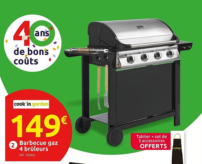 barbecue gaz 4 brûleurs