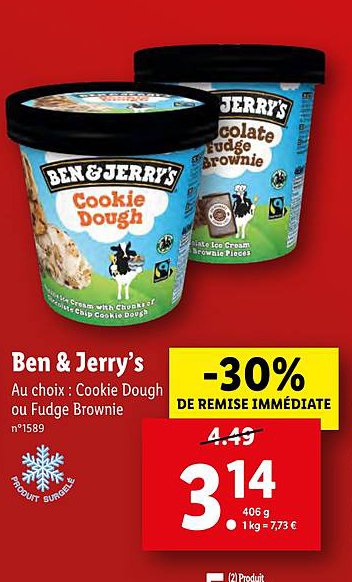 Ben & Jerry's -30% De Remise Immédiate
