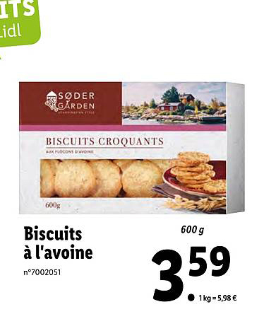 biscuits à l'avoine