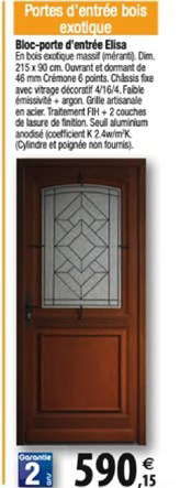 bloc porte d'entrée elisa
