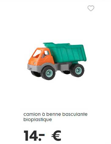 camion à benne basculante bioplastique