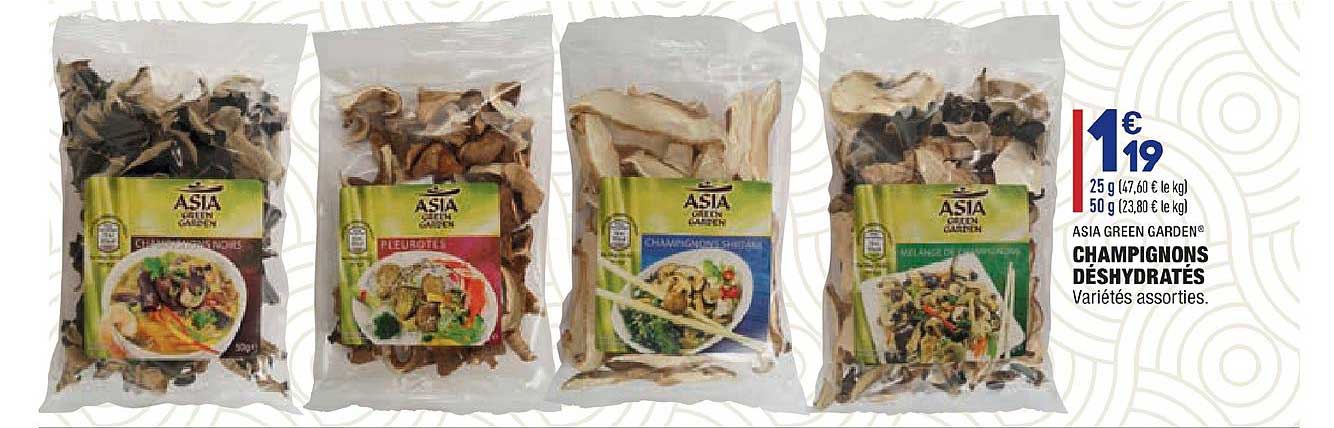 Champignons Déshydratés Asia Green Garden