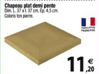 chapeau plat demi pente