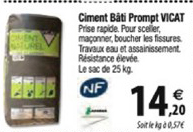 ciment bâti prompt vicat
