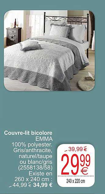couvre lit bicolore emma