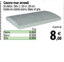 couvre mure arrondi