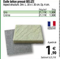 dalle béton pressé belize