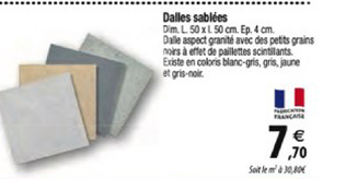 dalles sablées