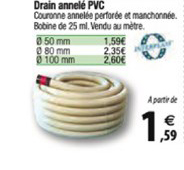 drain annelé pvc