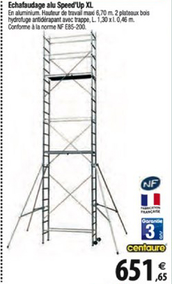 echafaudage alu speed'up xl