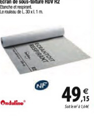 ecran de sous toiture