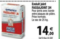 enduit joint fassajoint 3h