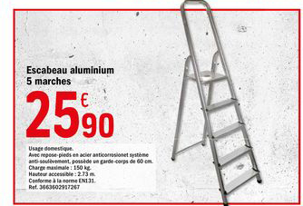 Escabeau Aluminium 5 Marches
