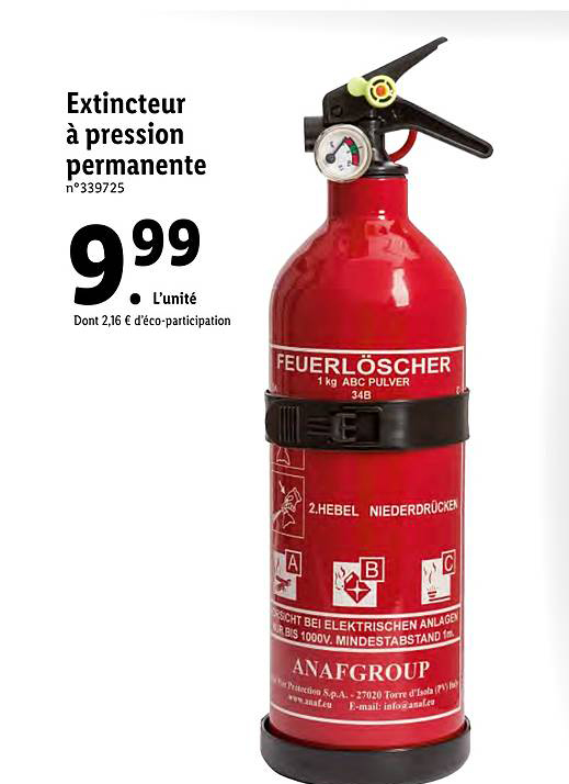 Extincteur à Pression Permanente