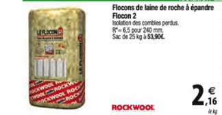 flocons de laine de roche à épandre flocon 2 rockwool