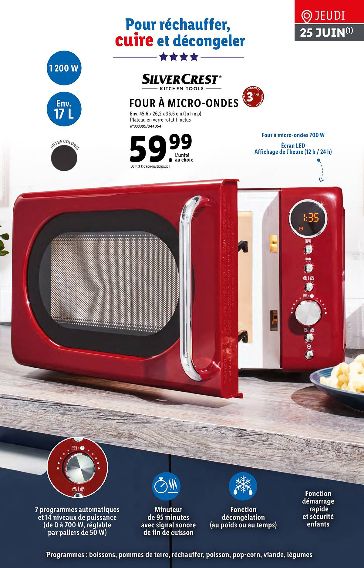 for à micro ondes silver crest