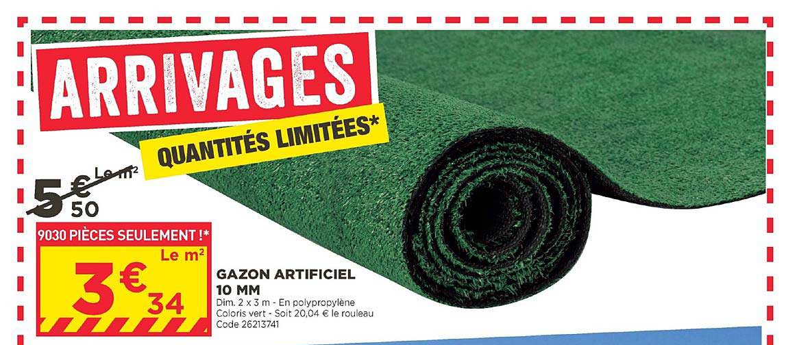 gazon artificiel 10 mm