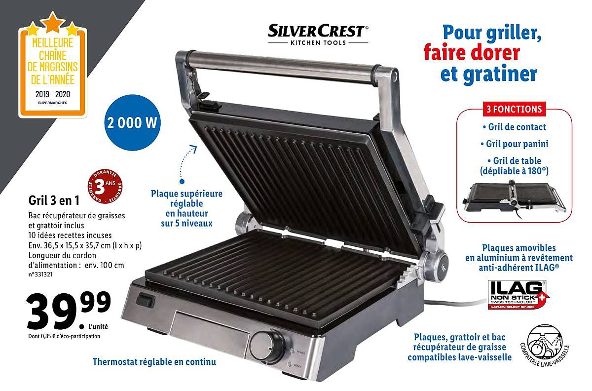 gril 3 en 1 silver crest