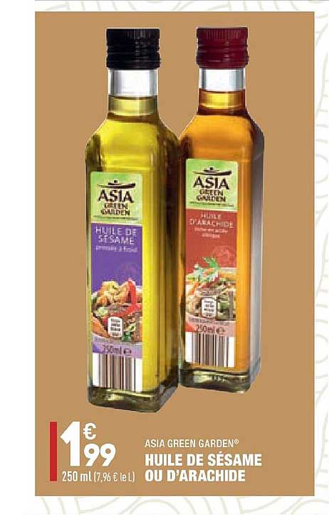 huile de sésame ou d'arachide asia green garden