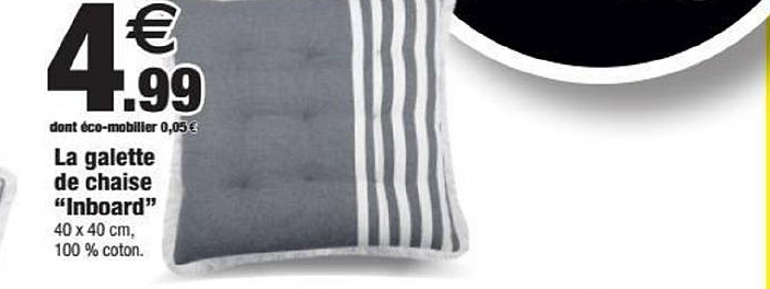 la galette de chaise inboard