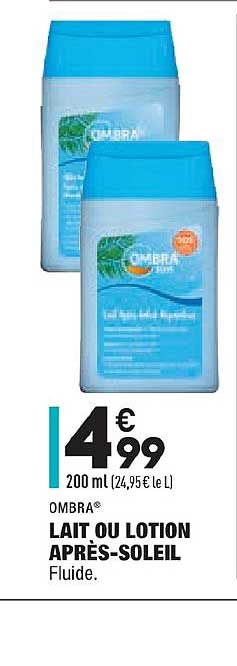 lait ou lotion après soleil ombra