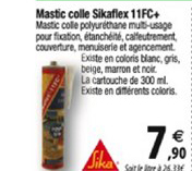 mastic colle sikaflex 11fc+