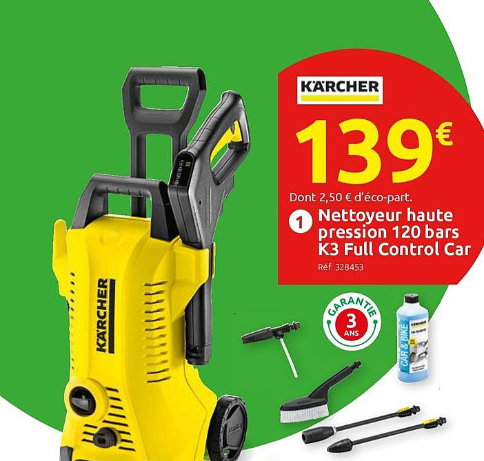 nettoyeur haute pression 120 bars k3 full control car